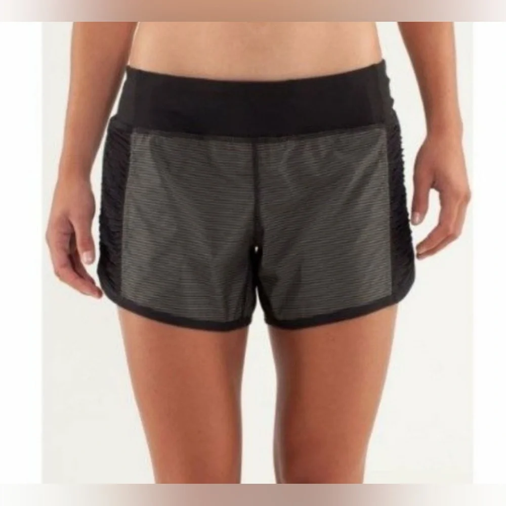 LULULEMON Run Bright at Night Tonka Stripe Women's Shorts